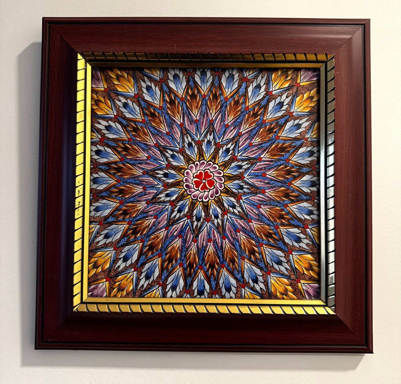 Hand-painted tile from Cappadocia, Turkey