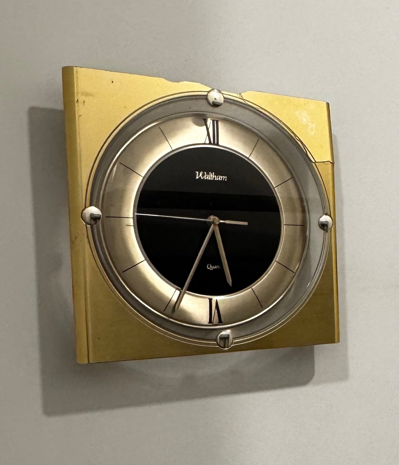 Midcentury wall clock, a 1988 graduation gift